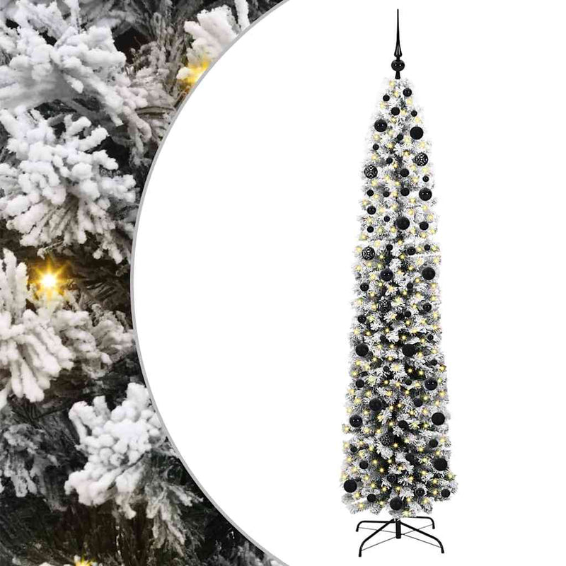 Load image into Gallery viewer, Vidaxl kunstkerstboom groen 210 cm pvc en staal en kunststof