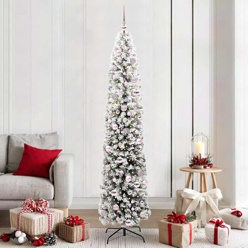 Load image into Gallery viewer, Vidaxl kunstkerstboom groen 210 cm pvc en staal en kunststof