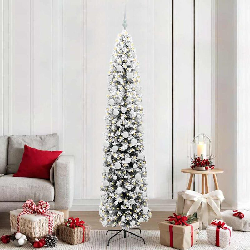 Load image into Gallery viewer, Vidaxl kunstkerstboom groen 210 cm pvc en staal en kunststof