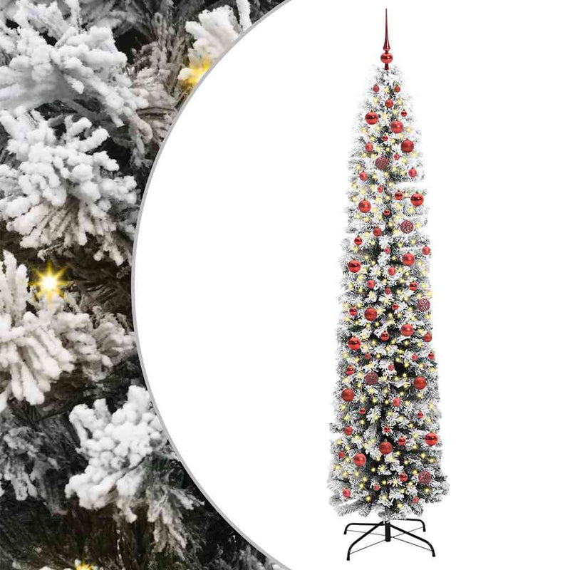 Load image into Gallery viewer, Vidaxl kunstkerstboom groen 240 cm pvc en staal en kunststof