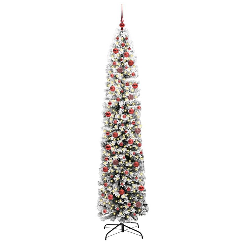 Load image into Gallery viewer, Vidaxl kunstkerstboom groen 240 cm pvc en staal en kunststof