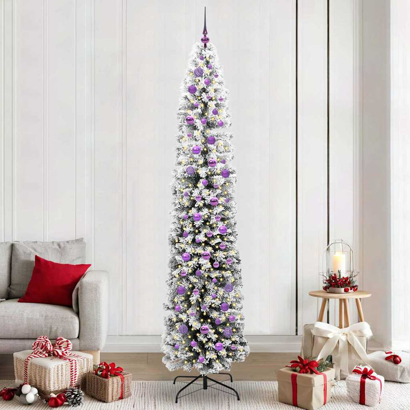Load image into Gallery viewer, Vidaxl kunstkerstboom groen 240 cm pvc en staal en kunststof
