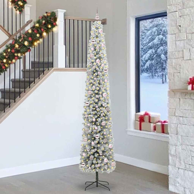 Load image into Gallery viewer, Vidaxl kunstkerstboom groen 270 cm pvc en staal en kunststof