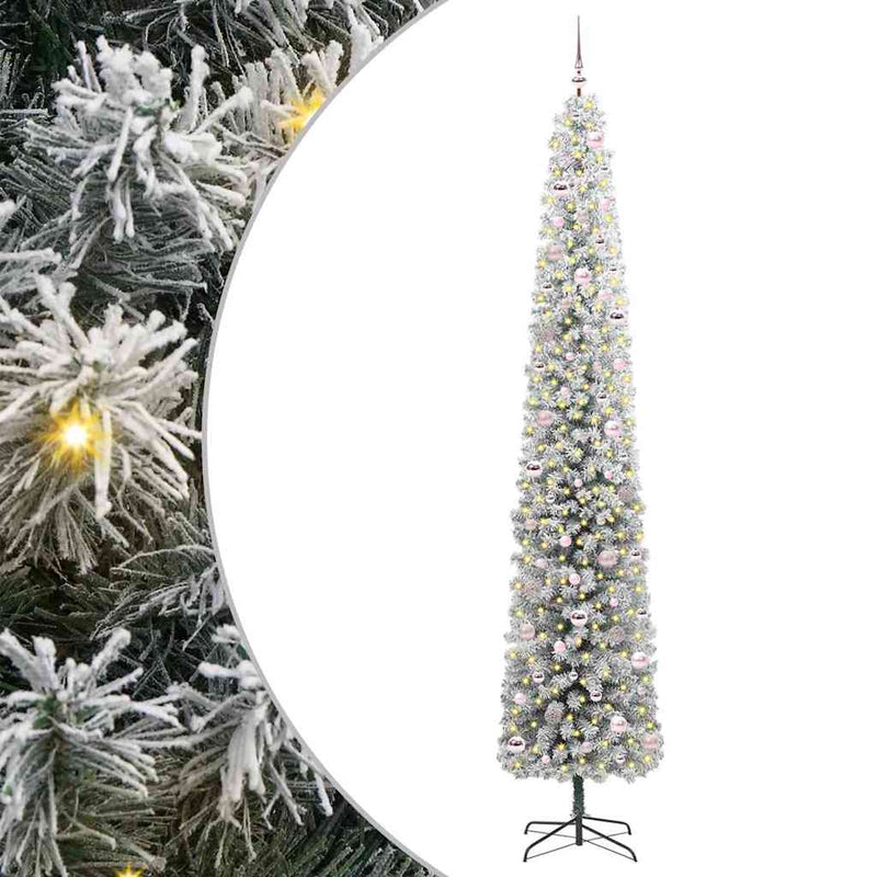 Load image into Gallery viewer, Vidaxl kunstkerstboom groen 270 cm pvc en staal en kunststof