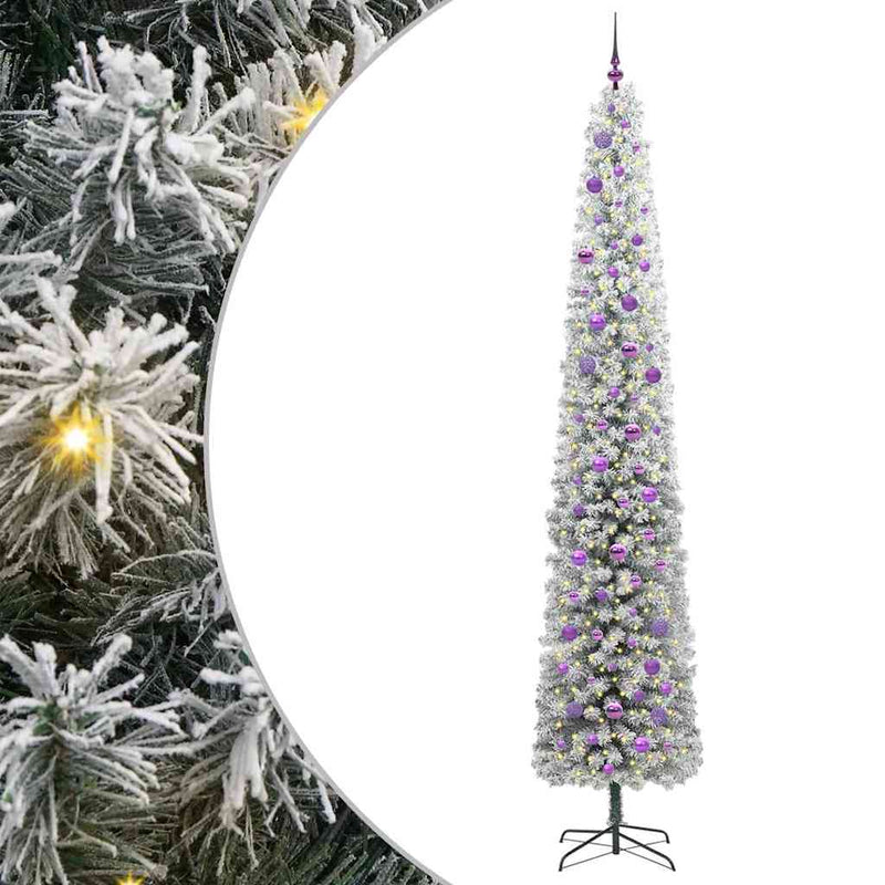 Load image into Gallery viewer, Vidaxl kunstkerstboom groen 270 cm pvc en staal en kunststof