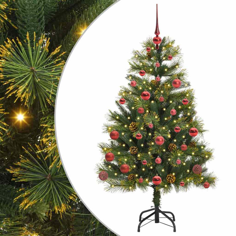 Load image into Gallery viewer, Vidaxl kunstmatige scharnier kerstboom met cones groen 150 cm