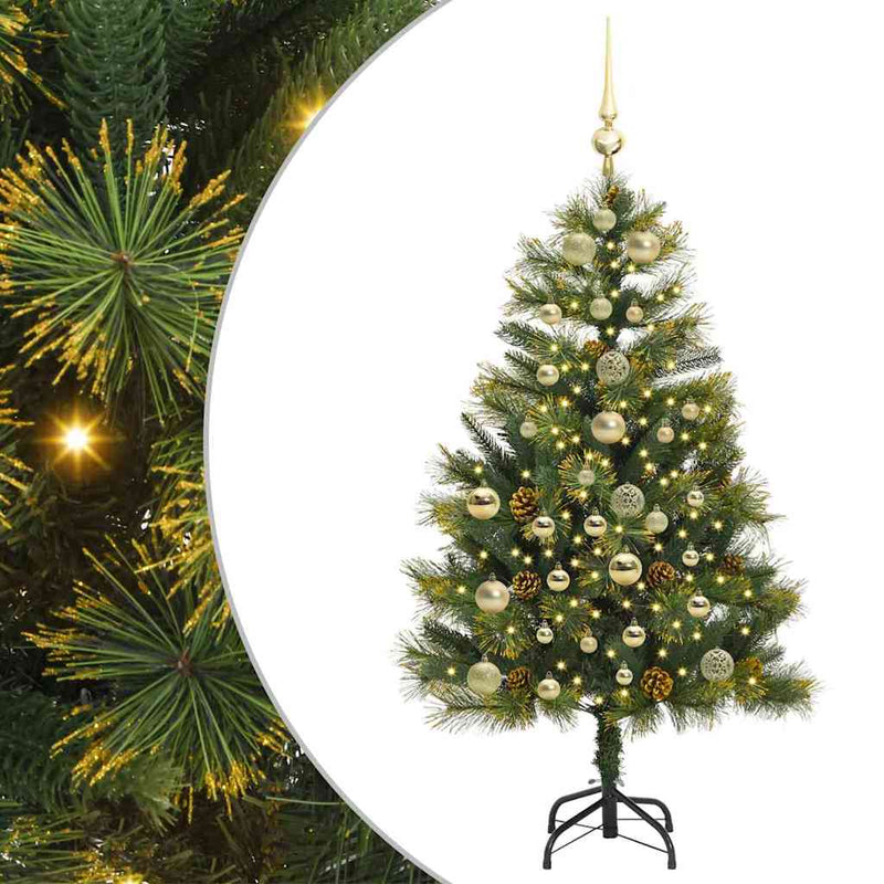Load image into Gallery viewer, Vidaxl kunstmatige scharnier kerstboom met cones groen 150 cm