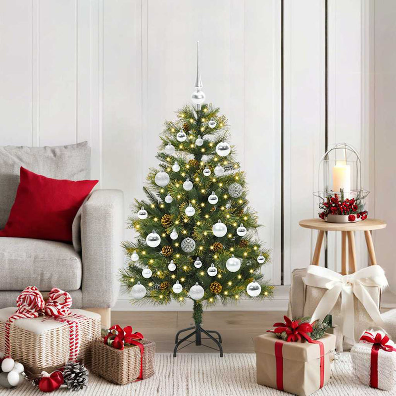 Load image into Gallery viewer, Vidaxl kunstmatige scharnier kerstboom met cones groen 150 cm