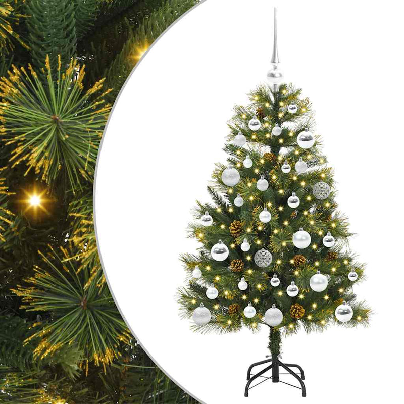 Load image into Gallery viewer, Vidaxl kunstmatige scharnier kerstboom met cones groen 150 cm