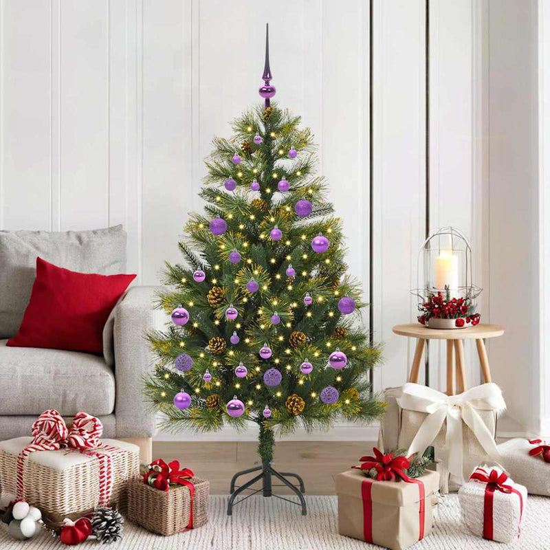 Load image into Gallery viewer, Vidaxl kunstmatige scharnier kerstboom met cones groen 150 cm