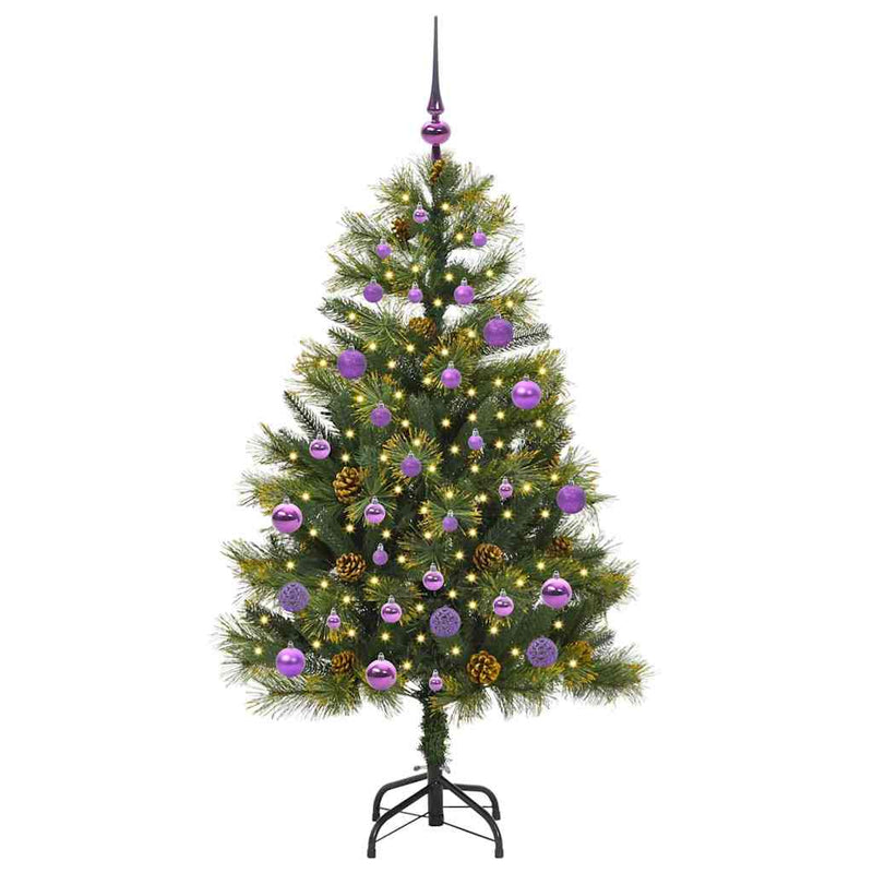 Load image into Gallery viewer, Vidaxl kunstmatige scharnier kerstboom met cones groen 150 cm