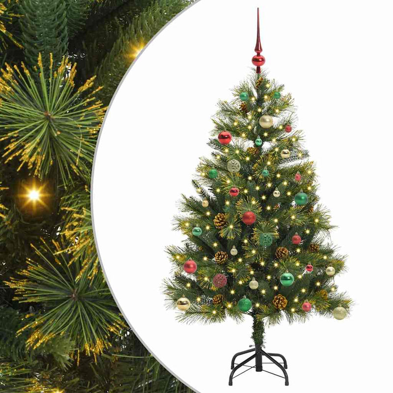 Load image into Gallery viewer, Vidaxl kunstmatige scharnier kerstboom met cones groen 150 cm