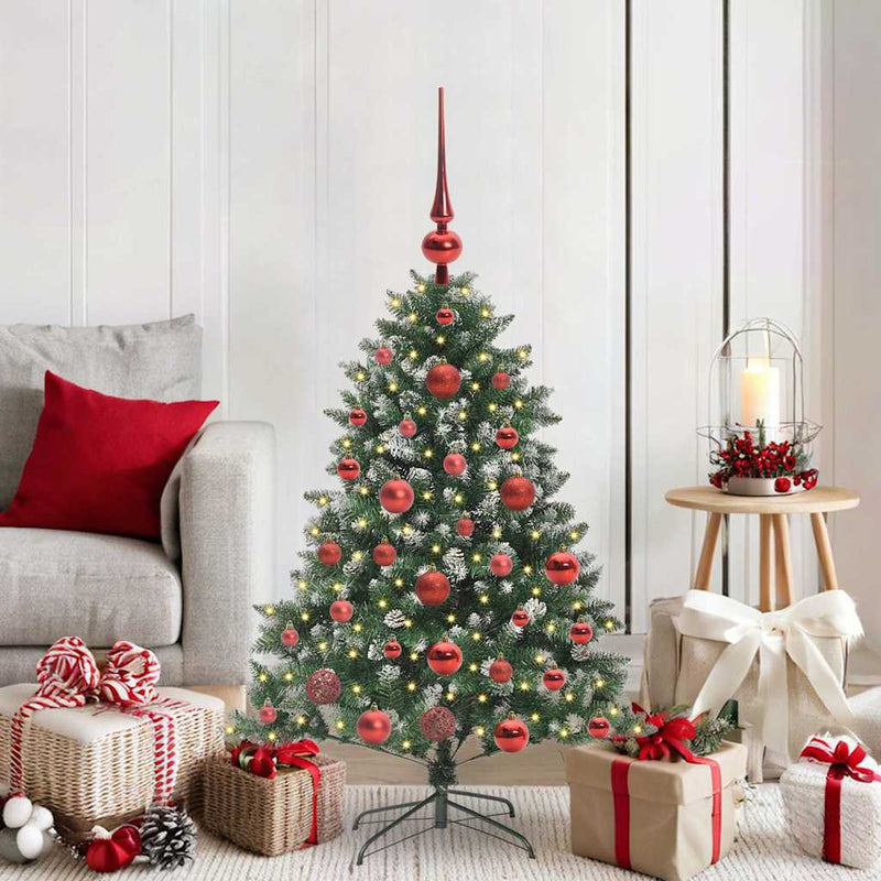 Load image into Gallery viewer, Vidaxl kunstkerstboom met 150 led groen 120 cm pvc en plastic en staal