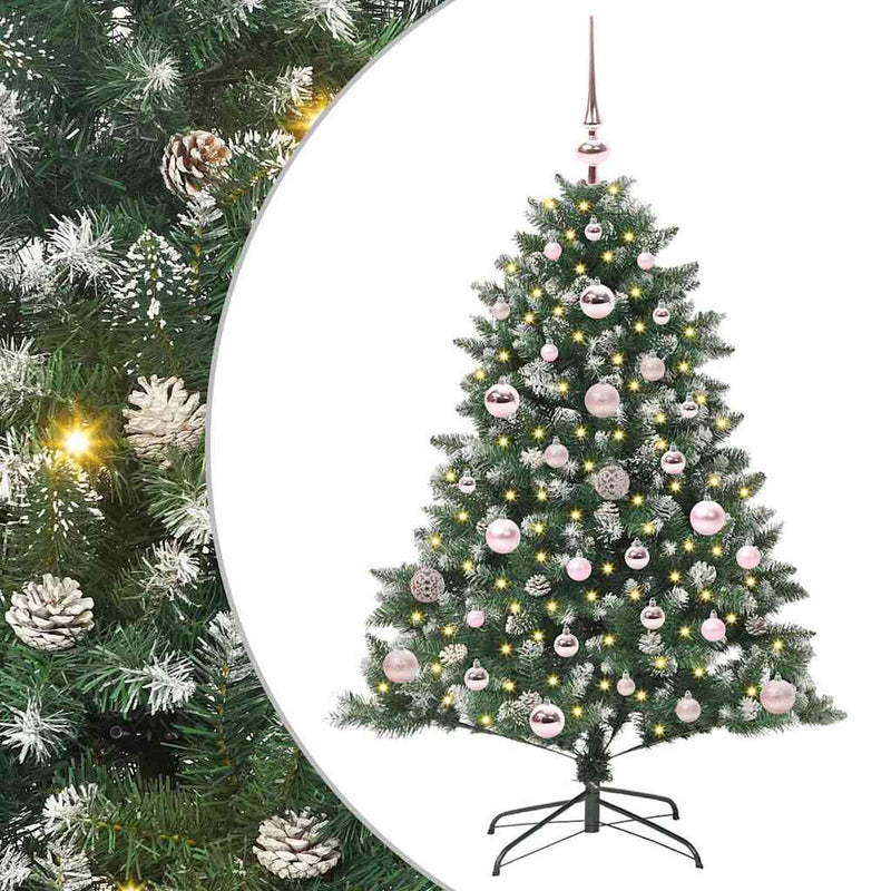 Load image into Gallery viewer, Vidaxl kunstkerstboom met 150 led groen 120 cm pvc en plastic en staal
