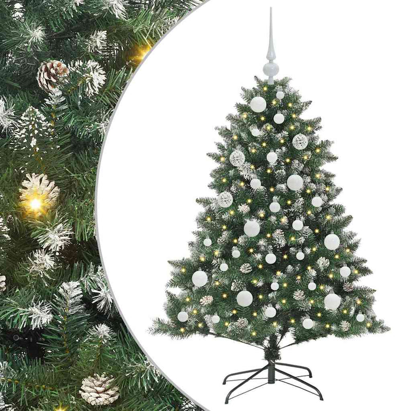 Load image into Gallery viewer, Vidaxl kunstkerstboom met 150 led groen 120 cm pvc en plastic en staal