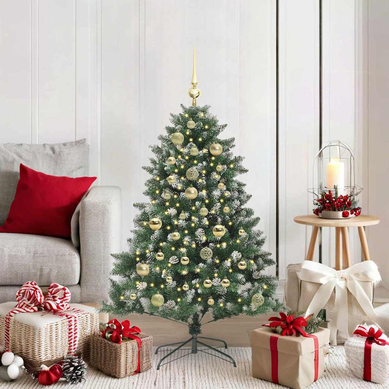 Load image into Gallery viewer, Vidaxl kunstkerstboom met 150 led groen 120 cm pvc en plastic en staal