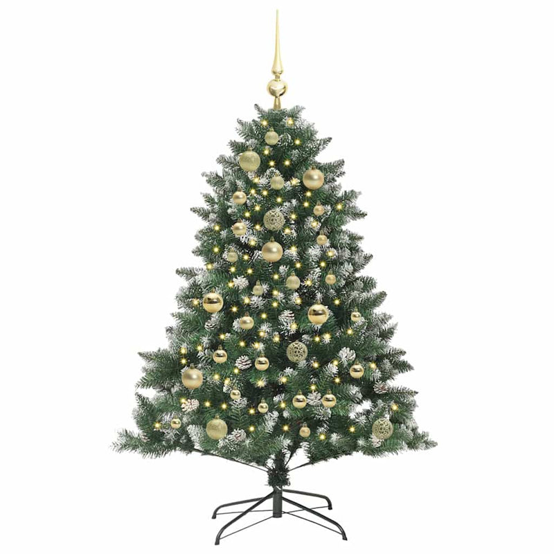 Load image into Gallery viewer, Vidaxl kunstkerstboom met 150 led groen 120 cm pvc en plastic en staal
