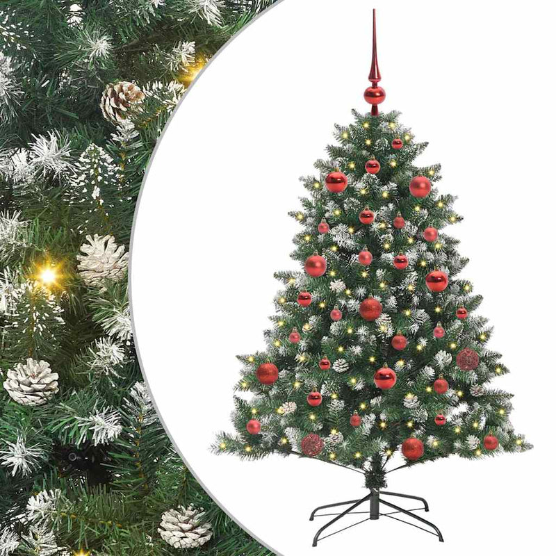 Load image into Gallery viewer, Vidaxl kunstkerstboom met 150 led groen 150 cm pvc en plastic en staal