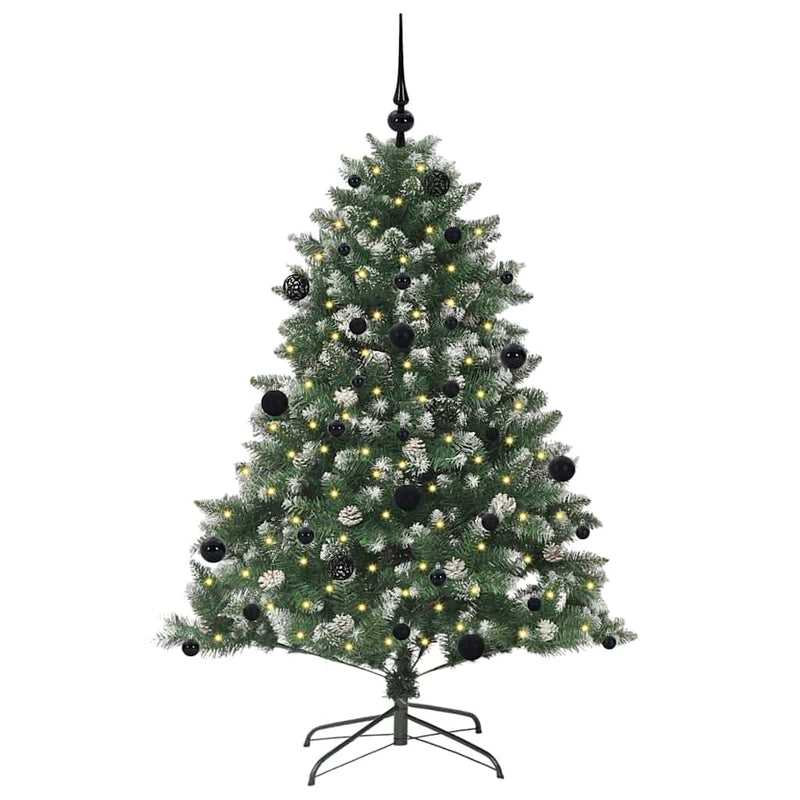 Load image into Gallery viewer, Vidaxl kunstkerstboom met 150 led groen 150 cm pvc en plastic en staal