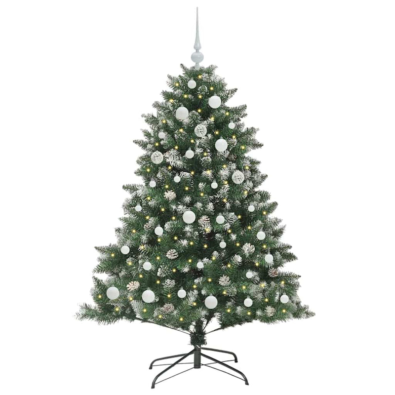 Load image into Gallery viewer, Vidaxl kunstkerstboom met 150 led groen 150 cm pvc en plastic en staal