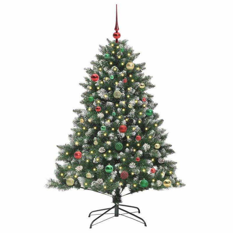 Load image into Gallery viewer, Vidaxl kunstkerstboom met 150 led groen 150 cm pvc en plastic en staal