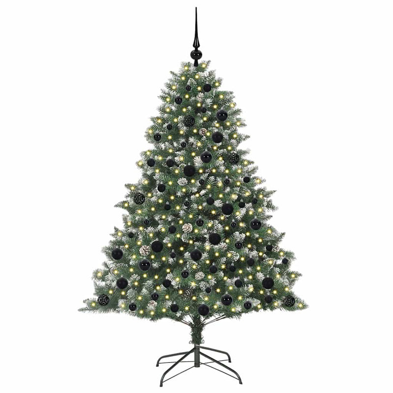 Load image into Gallery viewer, Vidaxl kunstkerstboom met 300 led groen 180 cm pvc en plastic en staal