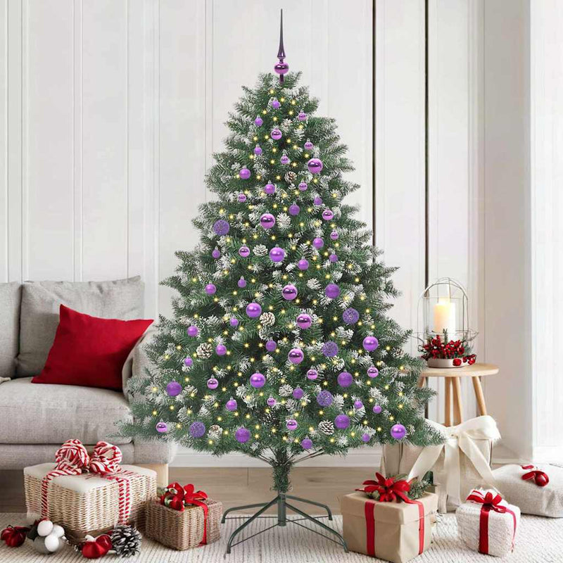 Load image into Gallery viewer, Vidaxl kunstkerstboom met 300 led groen 180 cm pvc en plastic en staal