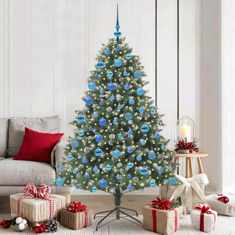 Load image into Gallery viewer, Vidaxl kunstkerstboom met 300 led groen 180 cm pvc en plastic en staal