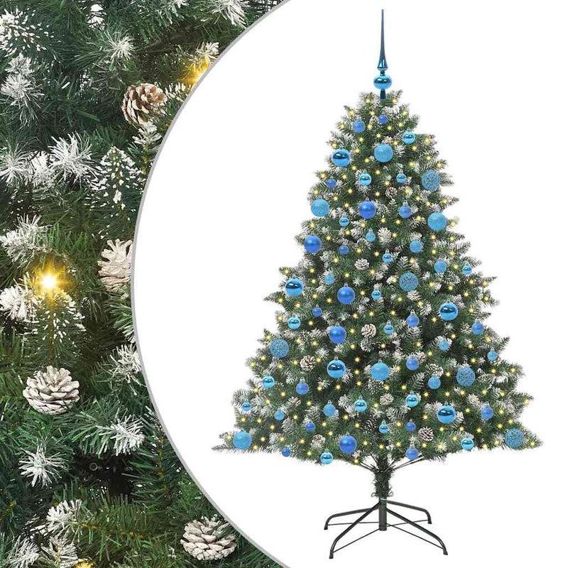 Load image into Gallery viewer, Vidaxl kunstkerstboom met 300 led groen 180 cm pvc en plastic en staal