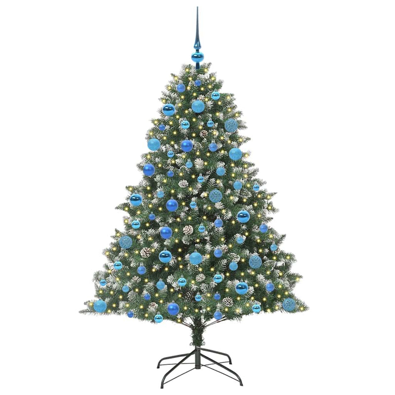 Load image into Gallery viewer, Vidaxl kunstkerstboom met 300 led groen 180 cm pvc en plastic en staal