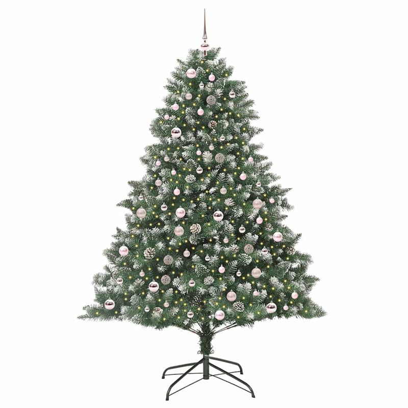 Load image into Gallery viewer, Vidaxl kunstkerstboom met 300 led groen 210 cm pvc en plastic en staal