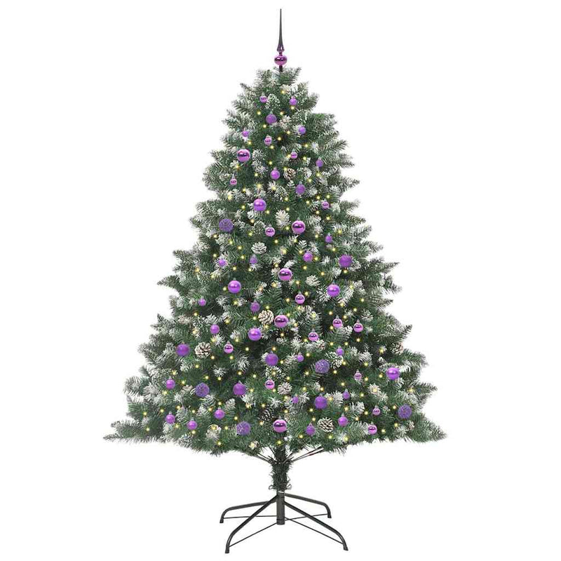 Load image into Gallery viewer, Vidaxl kunstkerstboom met 300 led groen 210 cm pvc en plastic en staal