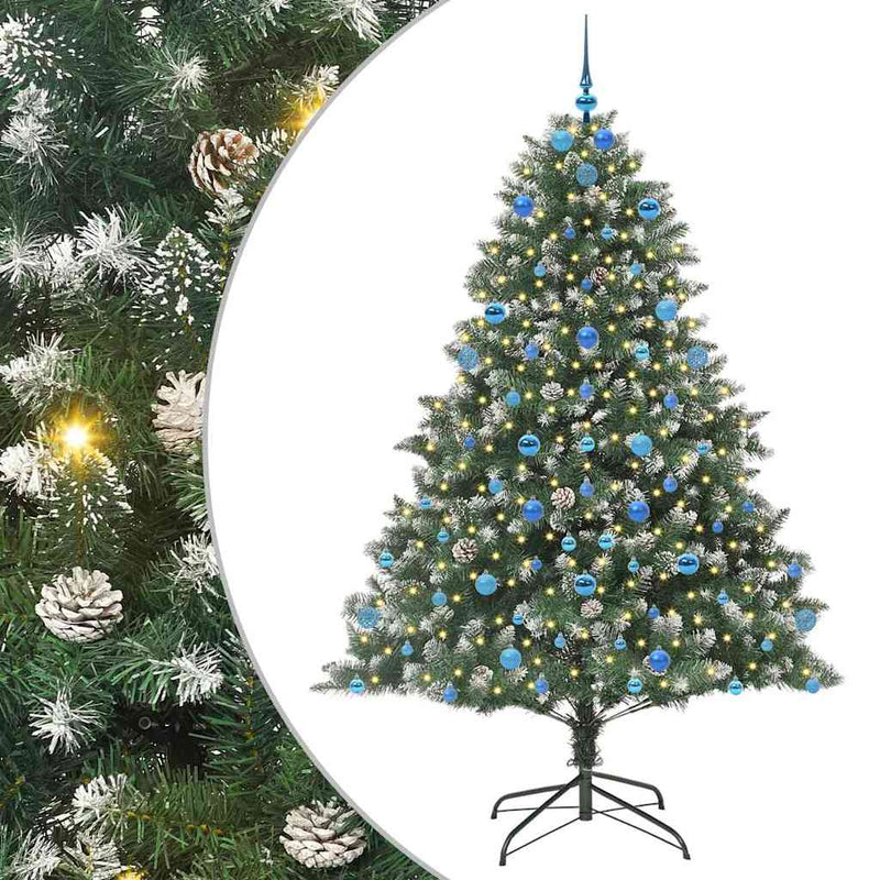 Load image into Gallery viewer, Vidaxl kunstkerstboom met 300 led groen 210 cm pvc en plastic en staal