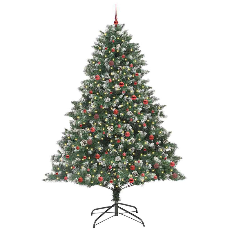 Load image into Gallery viewer, Vidaxl kunstkerstboom met 300 led groen 240 cm pvc en plastic en staal