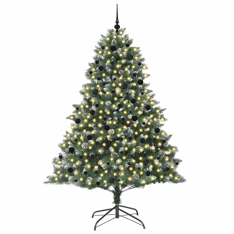 Load image into Gallery viewer, Vidaxl kunstkerstboom met 300 led groen 240 cm pvc en plastic en staal