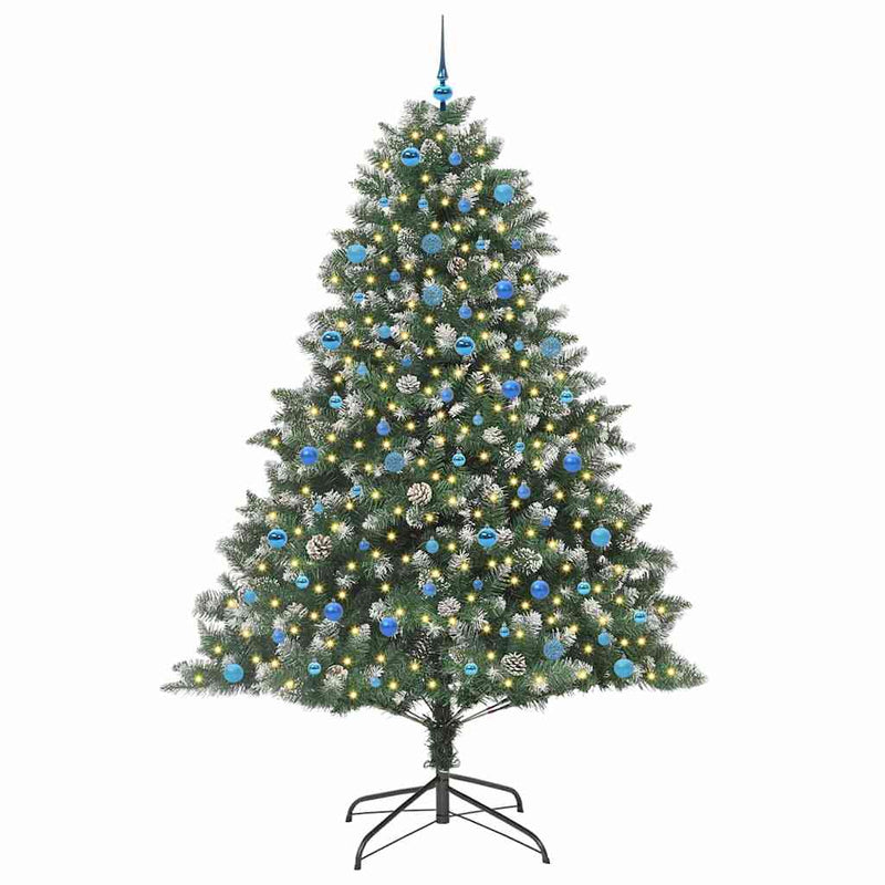 Load image into Gallery viewer, Vidaxl kunstkerstboom met 300 led groen 240 cm pvc en plastic en staal