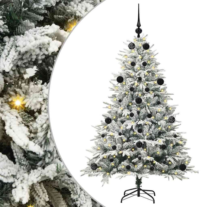 Load image into Gallery viewer, Vidaxl artificial pre-lit kerstboom met ballenset groen 150 cm