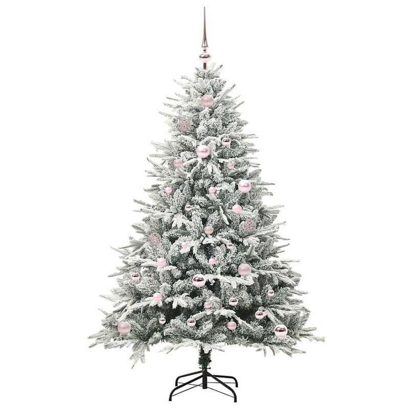 Load image into Gallery viewer, Vidaxl artificial pre-lit kerstboom met ballenset groen 150 cm
