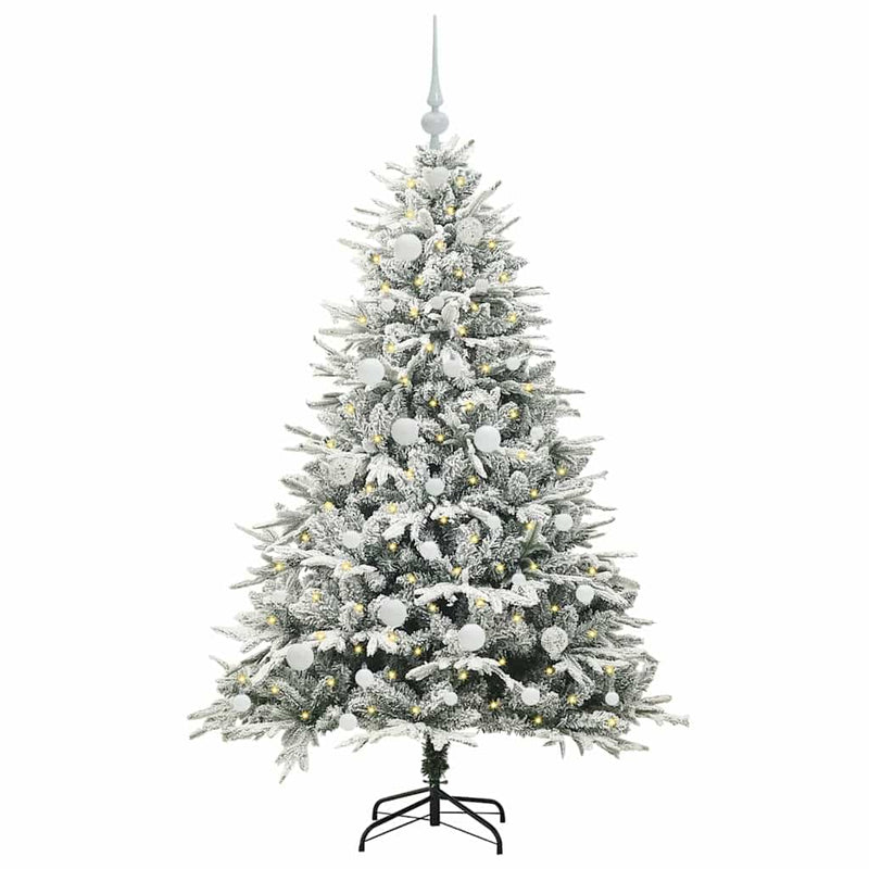 Load image into Gallery viewer, Vidaxl artificial pre-lit kerstboom met ballenset groen 150 cm