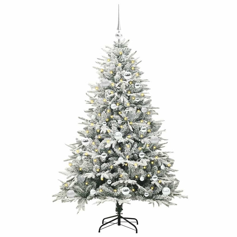 Load image into Gallery viewer, Vidaxl artificial pre-lit kerstboom met ballenset groen 150 cm