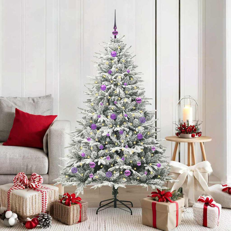 Load image into Gallery viewer, Vidaxl artificial pre-lit kerstboom met ballenset groen 150 cm