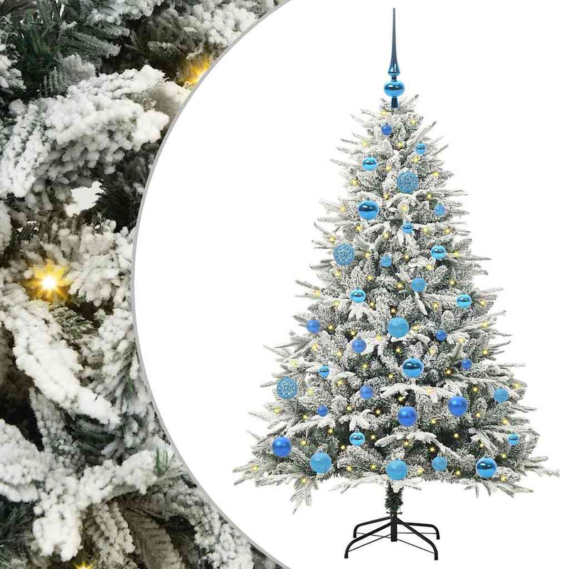 Load image into Gallery viewer, Vidaxl artificial pre-lit kerstboom met ballenset groen 150 cm