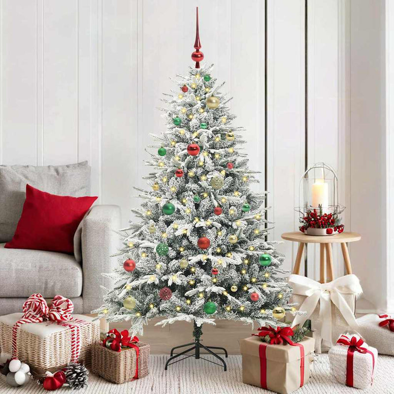 Load image into Gallery viewer, Vidaxl artificial pre-lit kerstboom met ballenset groen 150 cm