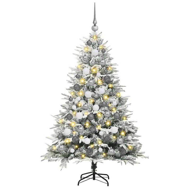 Load image into Gallery viewer, Vidaxl artificial pre-lit kerstboom met ballenset groen 180 cm