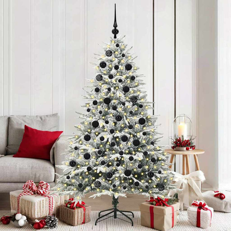 Load image into Gallery viewer, Vidaxl artificial pre-lit kerstboom met ballenset groen 180 cm