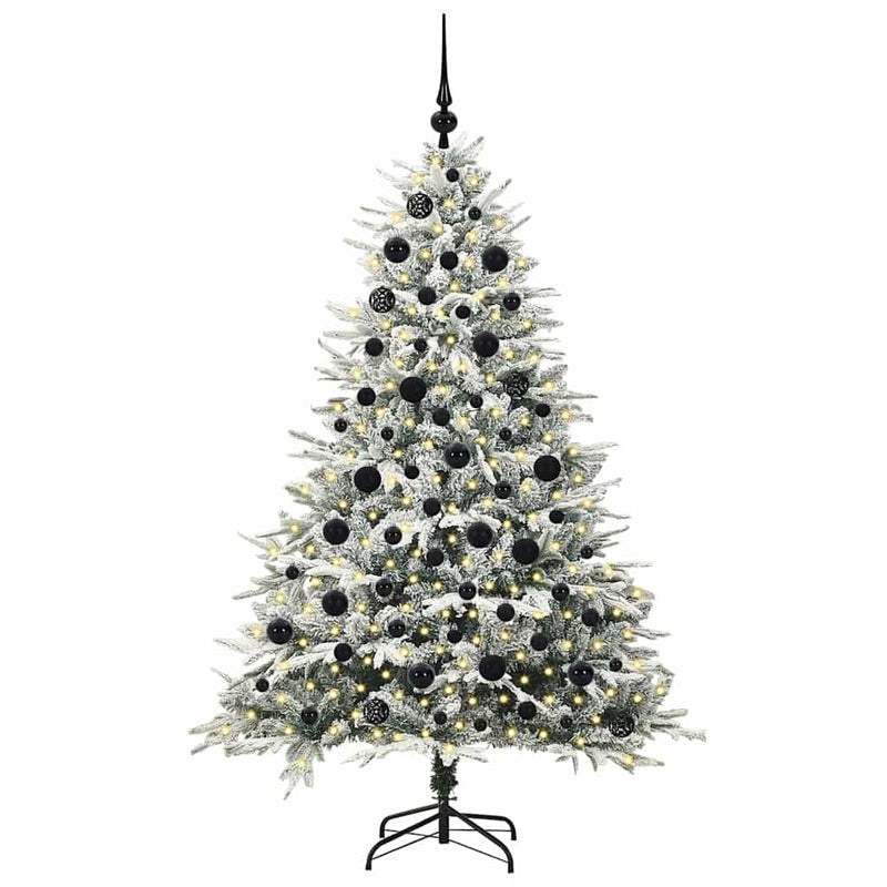 Load image into Gallery viewer, Vidaxl artificial pre-lit kerstboom met ballenset groen 180 cm