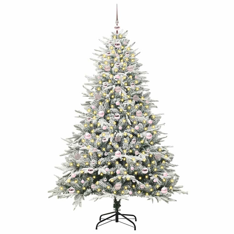 Load image into Gallery viewer, Vidaxl artificial pre-lit kerstboom met ballenset groen 180 cm