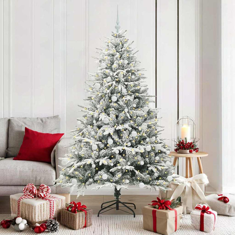 Load image into Gallery viewer, Vidaxl artificial pre-lit kerstboom met ballenset groen 180 cm
