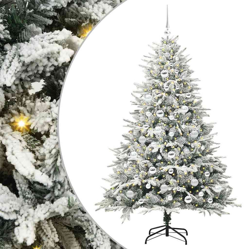 Load image into Gallery viewer, Vidaxl artificial pre-lit kerstboom met ballenset groen 180 cm