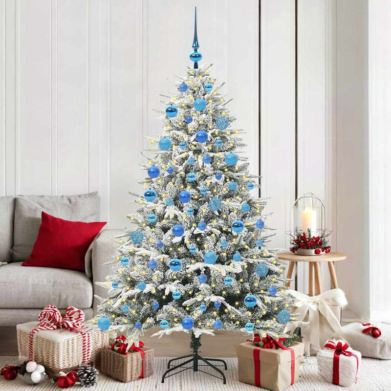 Load image into Gallery viewer, Vidaxl artificial pre-lit kerstboom met ballenset groen 180 cm